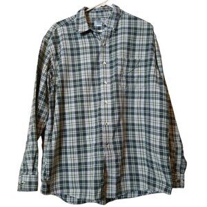 L.L. Bean Men's Large Reg Flannel 0 GPY7 Plaid Long Sleeve Button Down Shirt